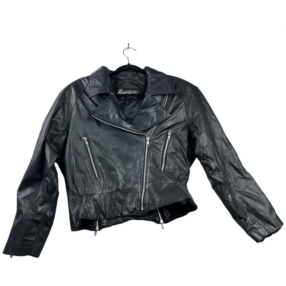 Roxciticus Leather Motorcycle Jacket Womens 14 Harley Davidson Eagle Patch Biker